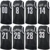 Print Basketball Men Youth Nic Claxton Jersey 33 City Spencer Dinwiddie 26 Cameron Thomas 24 Ben Simmons 10 Noah Clowney 21 Jalen Wilson 22 Royce ONeale 00 Team Sport