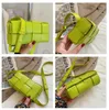 Evening Bags Green Woven Feather Down Padded Shoulder Bag Women Luxury Stylish Nylon Quilted Pillow Crossbody Purses With Clutch Handbag 231120