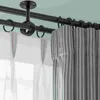 Curtain 4pcs Rod Ceiling Brackets Holders Rods Hooks Hangers For Wall Drapery