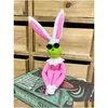 Dolls Christmas Green Red Elf Doll Hair Monster Grin Tree Pendant For Home Year Drop Delivery Toys Gifts Accessories Dhdg1