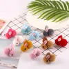 Accessori per capelli Clip a sfera carina Ragazza per bambini Animali Rosa Forcine bianche Barrette per donne