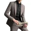 Men's Suits 2023 Men's Single-breasted Suit Business Casual Professional Dress-up Version Banquet Dress Two-piece