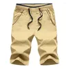 Herren Shorts Sommer Casual Herren 2023 Baumwolle Atmungsaktive Jogger Reithose Sweatshorts Herren Elastische Taille Knielange Hose