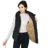 Women's Vests Women Fleece Vest Autumn Winter Loose Down Cotton Velvet Thicken Warm Waistcoat Sleeveless Jacket Feminino