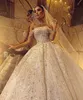 Court Shine Bride Gowns Elegant Wedding Dresses With Sequined New 3D-Flower Off The Shoulder Tulle Brush Train Robe De Vestido Customized