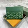 Projektantka torebka mini portfela posiadacza karty męskiej projektanci portferzy Portfele Portfele Kluczowe gniazdo wnętrza z pudełkową kartą bankową Pakiet zielony nowy