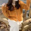 Women's shirt mivmiv designer fashion top brand Soft Glutinous Circle Yarn Plush Round Neck Sweater Cardigan Female 2023 Autumn Korean Loose Slim Coat Female