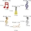 Pins Brooches Cool Music Note Enamel Brooches Fashion Guitar Microphone Metal Badges Piano Notes Lapel Pins Musician Jewelry Gifts for Friends Z0421