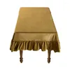 Nappe Velours Nappe Solide Couleur Français De Luxe Jardin Table Basse Dressing Couverture Plissée À La Main Vintage