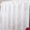 Party Dekoration Ankunft 3m H X3m W Ice Silk Hintergrund Wave Valance Swag Hochzeit