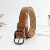 Belts Korean Ins Style Retro Black Square Pin Buckle Accessories PU Female All-match Student Jeans Dress Thin Belt