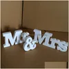 Party-Dekoration Fast Mr Mrs Signs Letters For Sweetheart Table Decor Sign F745 Drop Delivery Home Garden Festliche Lieferungen Ev Dhb4M