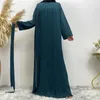 Vêtements ethniques Femmes Musulman Ensembles Mode Manches longues Une pièce Pantalon à jambes larges Élégant Abaya Solid Casual Femme Dubaï Turquie Islam Robe