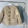 Chaquetas de mujer Corea del Sur Chic otoño e invierno conjunto clip femenino algodón engrosado abrigo de cuerno de lana de cordero