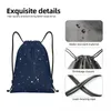 Einkaufstaschen Custom Navy Night Sky Kordelzug Rucksack Männer Frauen Leicht Space Galaxy Gym Sport Sackpack Säcke für das Training