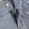 Spódnice eleganckie i eleganckie dżinsowe dżinsowe rozmiar 4xl retro wysoki poziom osnowy bioder seksowne przednie zamek błyskawiczny Make Old Rip Edge Denim 230420