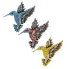 Pins Broches Femmes Animal Broche Broche Coloré Strass Colibri Broches Mode Vêtements Accessoires Manteau De Fête Écharpe Bijoux Z0421