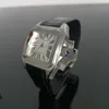 CA Square Watch Luxury Men 's Watch 40mm 제네바 오리지널 스테인레스 스틸 케이스 소 젖소 벨트 자동 기계 운동 시계 디자이너 남자 시계 Montre Watch Dhgate