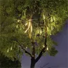 Juldekorationer 8Tube Meteor Dusch LED String Lights Outdoor Waterproof Fairy Street Party Garden Tree Decoration 2024 231121