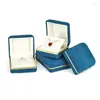 Torebki biżuterii Pierścień Flanela Wisior Pakowanie Pudełko Gift High End Velvet Jewellery Displage z Złotą Edge