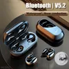 Yeni TWS Bluetooth 5.2 Kablosuz Kemik İletim Kulaklık Klips Kulak Müziği Gürültü İptal Etme Kulaklık HD Çağrı Spor Kulaklık