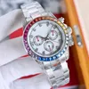 Watch Mens Designer Watches Rainbow bezel 7750 Automatic Mechanical Movement 41mm Sapphire Timing Function Wristwatch Stainless Steel Strap High Quality