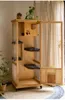 Cat Carriers Pewter massief houten cattery nest premium villa luxe huis huis huis groot kastdisplay