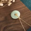 Pendant Necklaces China Style Design Vintage Necklace Copper Gold Plated Hetian Jade Xiaofu Brand Lucky Five Emperors Coin Women