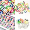 Ringos de cluster bk lotes 50pcs resina arco -íris mistura de desenho animado fofo Arylic Charm Gift Girl Ladies Party Jewelry Wholesale Drop Deliver Dhgarden Dhzvn