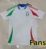 Italien Soccer Jerseys Italia 2023 2024 125th Anniversary Maglie Da Calcio Verratti Chiesa Gnonto Football Shirt Lorenzo Pinamonti Politano Grifo Fans Player