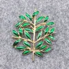 Pins Brooches Retro Creative Design Green Leaves Brooches For Woman Student Party Tree Plant Sweater Hat Corsage Brooch Pin Z0421
