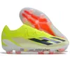 حقيبة الهدايا جودة كرة القدم لكرة القدم أحذية X CrazyFast.1 FG Knit Football Cleats Mens Ground Ground Love Leather Sovel Shoes Trainers Botas de Futbol Size US 6.5-11