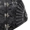 Women's Shapers Fashion Gothic Court Steel Corset Black Lace Up Metal Buckle Adjustable Sexy Personalized Dress Accessories