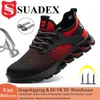 Chaussures de sécurité SUADEX chaussures de sécurité hommes femmes bottes à bout en acier chaussures de travail indestructibles légères respirantes bout composite hommes EUR taille 37-48 231120