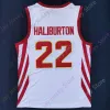 2020 NY NCAA College Iowa State Cyclones Jerseys 22 Haliburton Basketball Jersey White Size Youth Adult