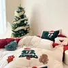 Bedding Christmas comforter set Designer bedding sets Four piece flanged coral velvet bed cover