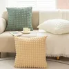 Pillow Soft Comfortable Case Elegant Solid Color For Modern Home Decoration Square Cover With Sofa