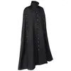 Damesjassen Gotische jas uit het oog voor vrouwen feest mantelgewaad zwarte open mouw volwassen donkere mode lange mouwen