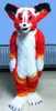 Halloween Long Fur Husky Dog Fox Mascot Costume Easter Bunny Plush costume costume theme fancy dress Advertising Birthday Party Costume Outfit