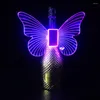 Nachtverlichting RGB Veranderlijk Led Strobe Wine Bottle Topper Gloeiende vlindervleugel Licht Party Bar Sparkler -flitselstick