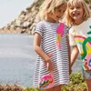 Robes de fille Little maven 2023 bébé filles tenue décontractée été coton flamant rose robes belle et confort enfants vêtements pour enfant en bas âge 230420