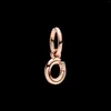 Loose Gemstones 925 Sterling Silver 26 Letters Pendant Alphabet A Charm Bead Fit Original Bracelets Rose Gold Letter For Women Jewelry