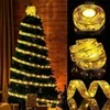 Kerstversiering Lint Fairy Licht Decoratie Boom Ornamenten Voor Thuis Xmas Lichtslingers Navidad Decors Jaar 2024 231120