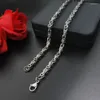 Chains 5mm 7mm Stainless Steel Silver Color Tone Twisted Rope Mix Chain Necklace For Jewellery Making Men Women Jewelry