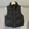 2023 Herbst/Winter Neue Yoga-Kleidung Jacke Daunenweste aus Baumwolle Mantel Damen Stehkragen Kleiner Duft Ärmellose Oberbekleidung Baumwollmantel Tanktop LLuSame Style