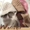 Hats Scarves Sets Fashion Scarf Hat High Elastic Adorable Knitting Beanie For Cycling Walking 231121