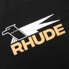 Designer Fashion Abbigliamento Tees TShirts Rhude Fast Eagle Stampa T-shirt estiva in puro cotone Uomo High Street Youth Versatile Casual Top da donna Streetwear Hip hop