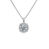 Provence Stock Silver Necklace White Color Moissanite Diamond 0.5ct Pendant Necklace
