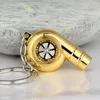 Keychains Real Whistle Sound Turbo Keychain Spinning Auto Part Model Turbocharger Turbine Key Chain Ring Keyring Keyfob Holder