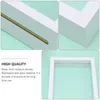 Frames Specimen Po Frame Wooden Display Stand Clear Clip Picture Holder Double-sided Glass Flower